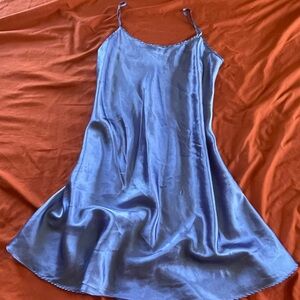 Purple Satin Slip Dress